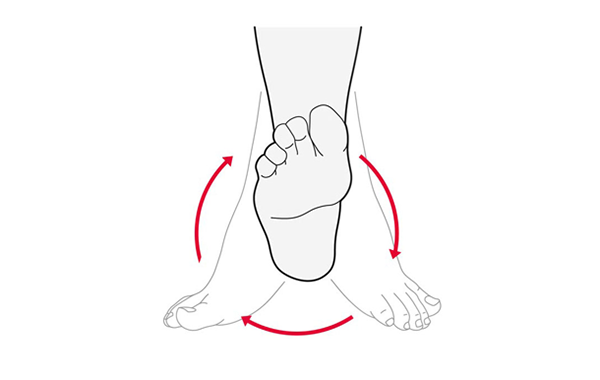 Ankle rotation stretch