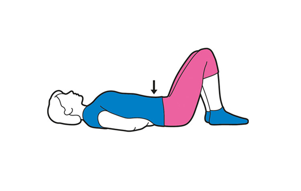 Stomach tone tilt hip exercise