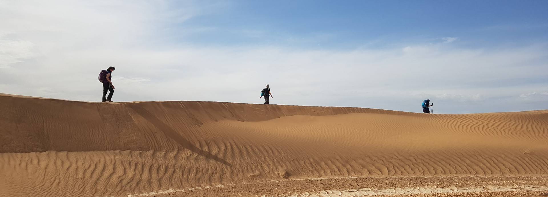 Challengers on the Sahara Desert trek