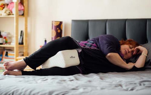 Woman sleeping using sleep aid