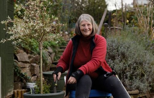 Yvonne in the garden