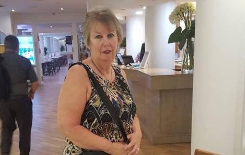 Steph in hotel lobby