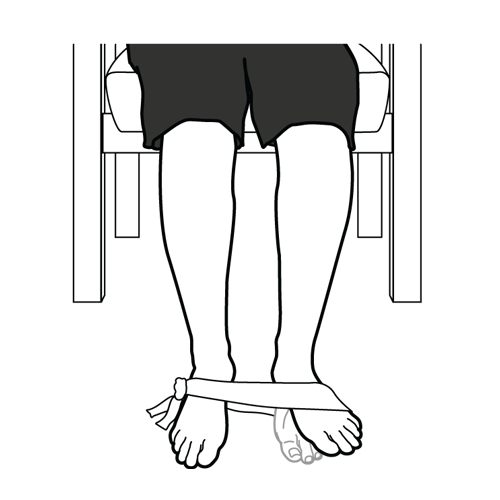 Ankle Out Seated Leg Stretch