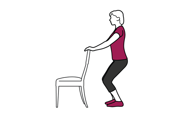 Knee squats hip exercise