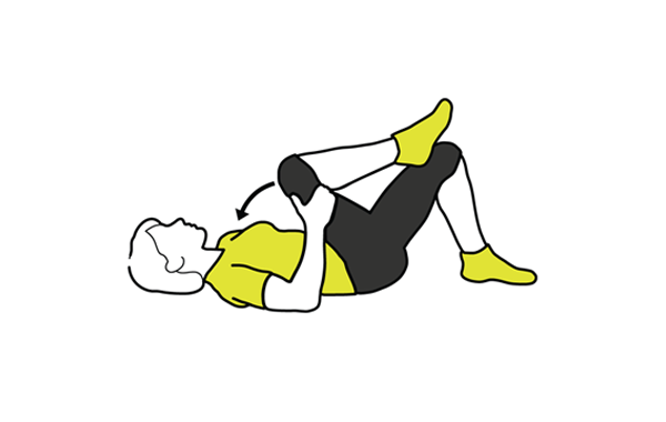Knees to chest back stretch