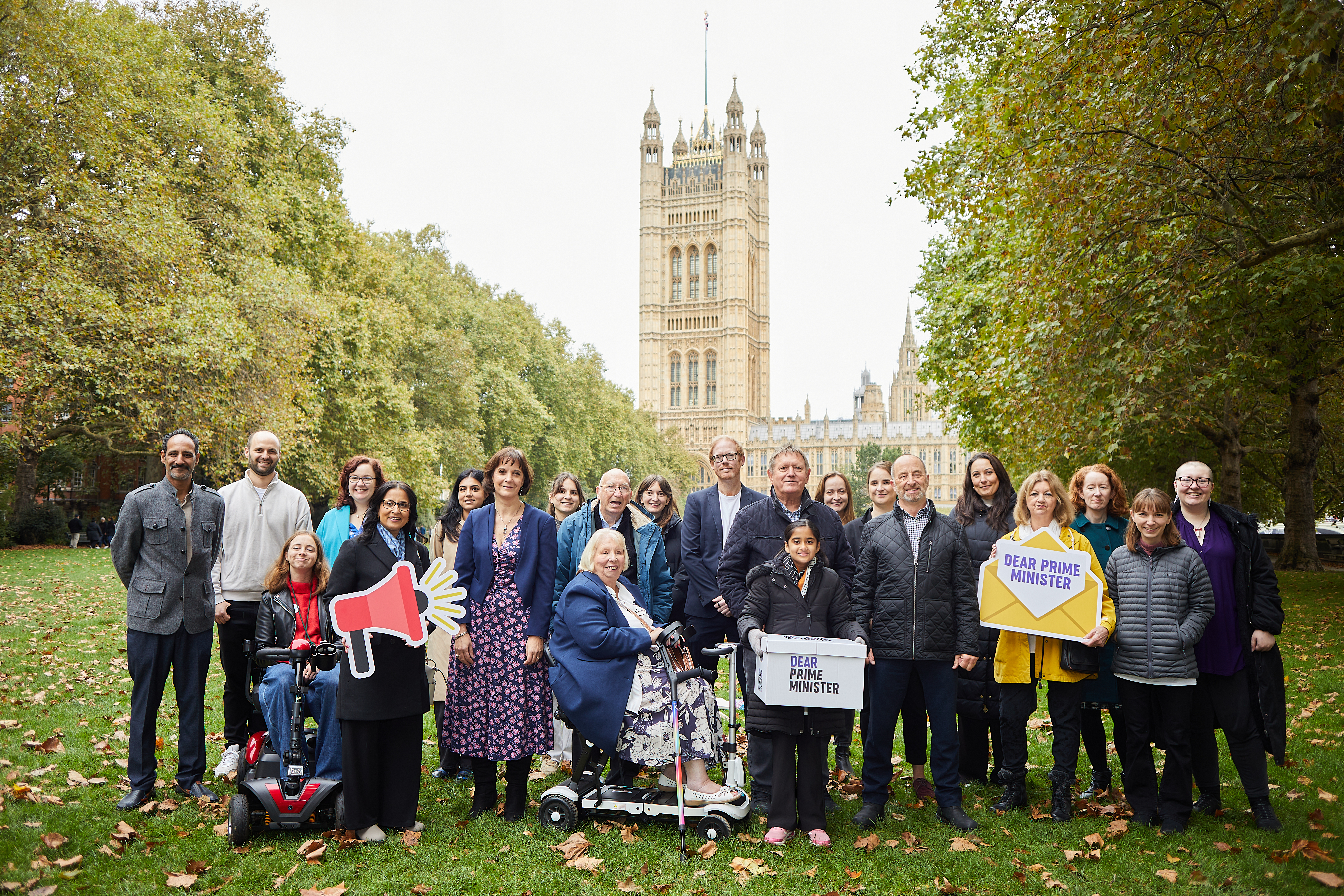 Arthritis UK campaigners outside parliament