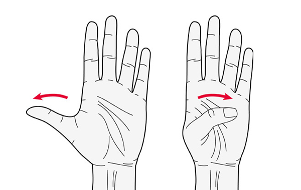 Thumb stretch exercise