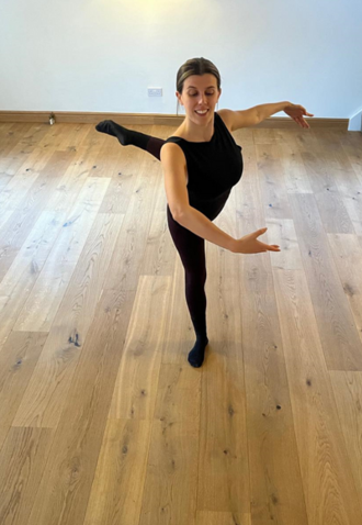 Smiling Bobbie dancing ballet