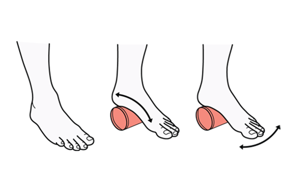 Plantar fascia roll stretch
