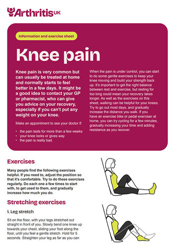 Knee pain leaflet