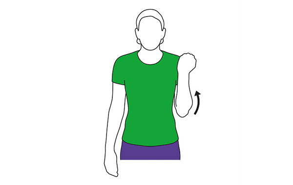 Elbow bend exercise
