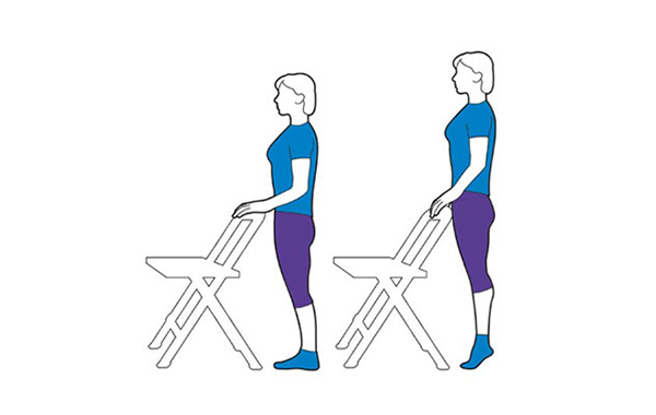 Standing heel raises exercise for the feet, toes and ankles