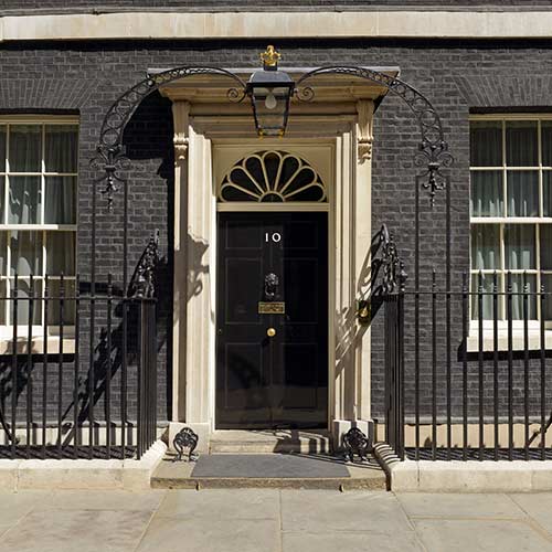 The door to 10 Downing Street