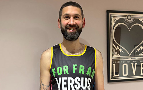David in his Versus Arthritis running vest