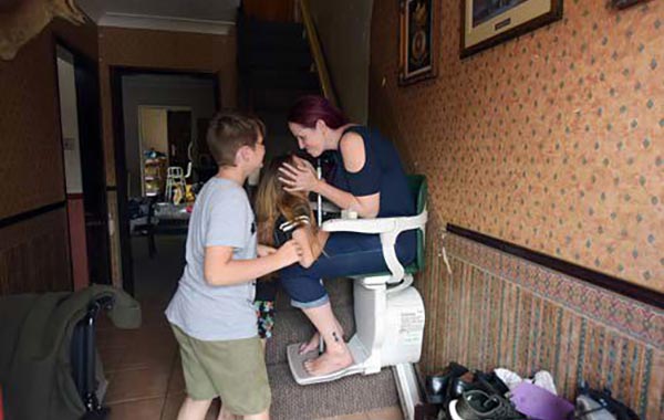 Managing the stairs using a stairlift