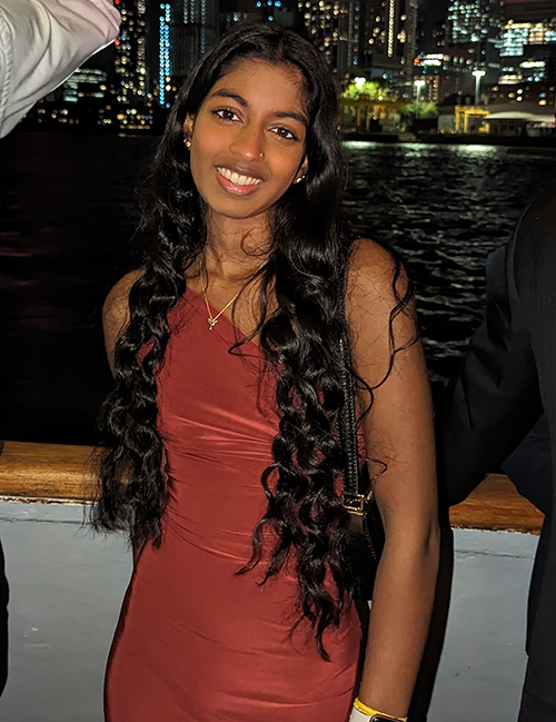 Varshi On A Boat At Night