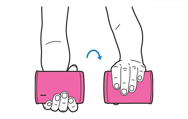 Wrist turn with weight exercise