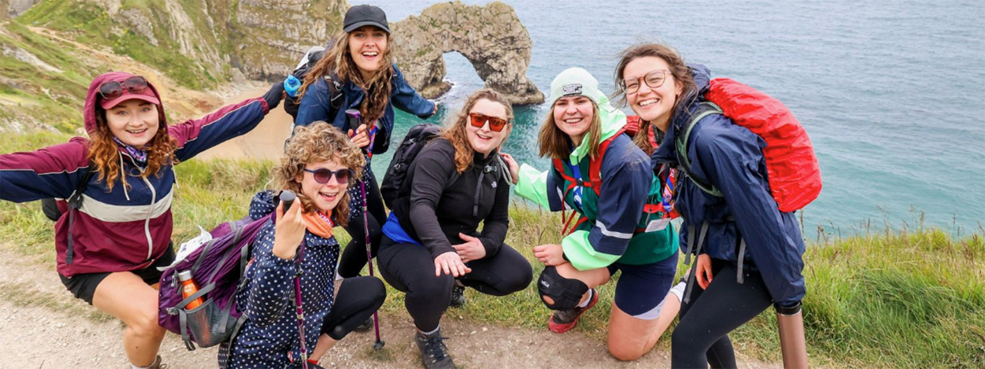 A group of challengers on the Jurassic Coast Trek