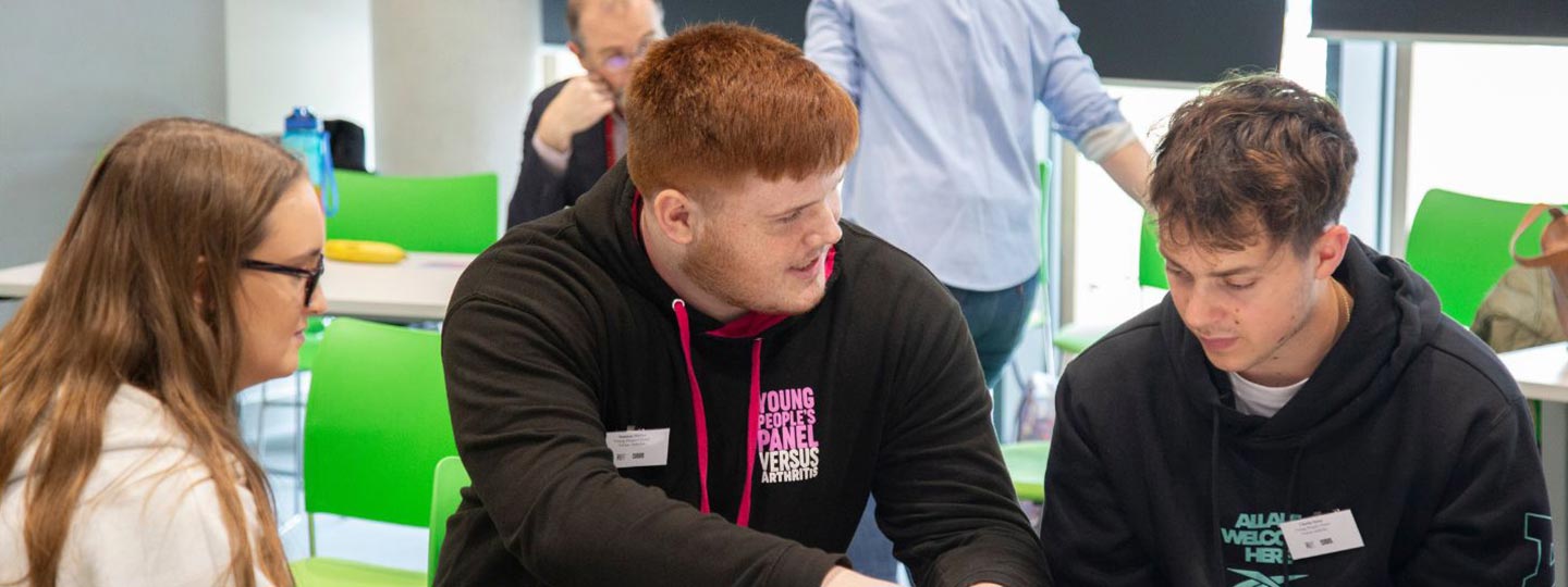 Young People's Panel Members In Discussion