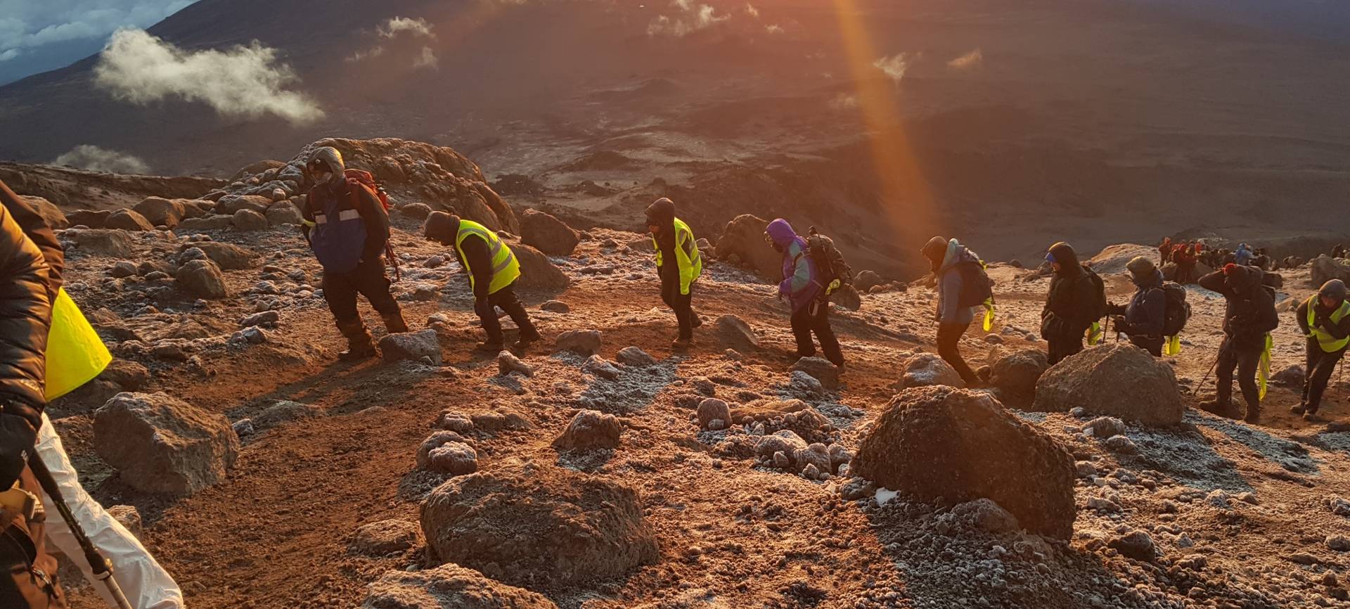 Challengers on the Kilimanjaro trek