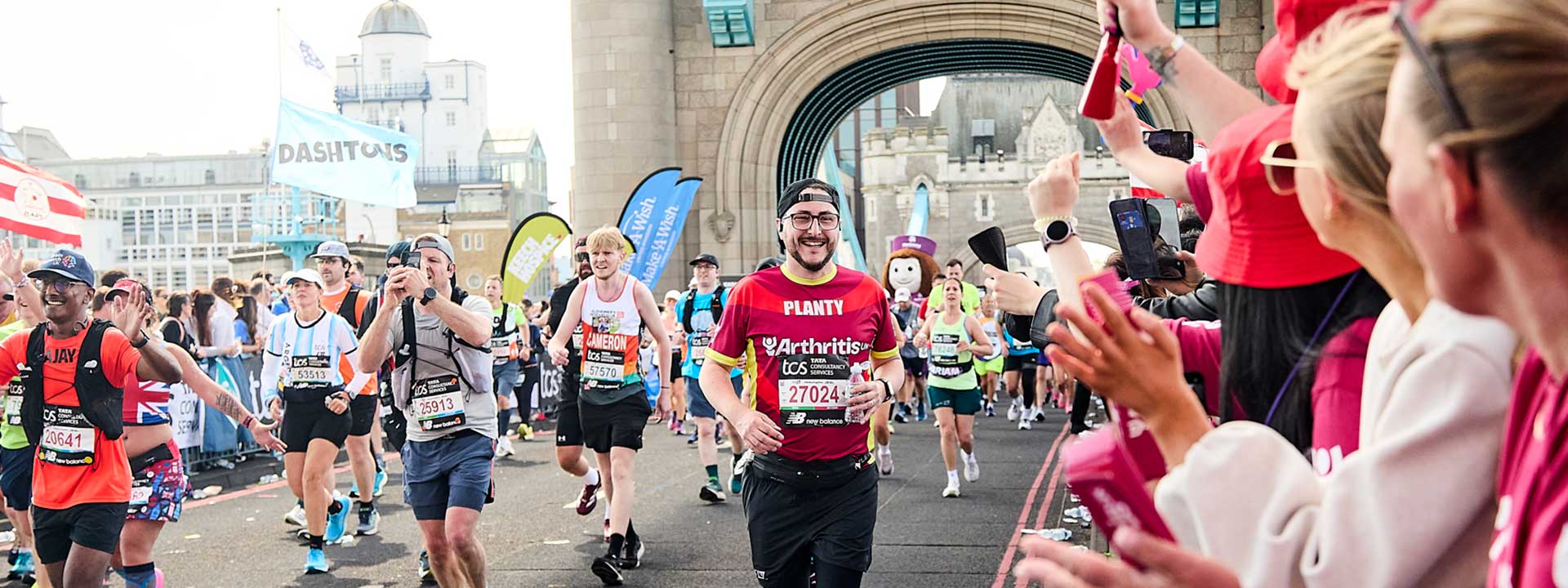 An Arthritis UK runner at the London Landmarks Half Marathon