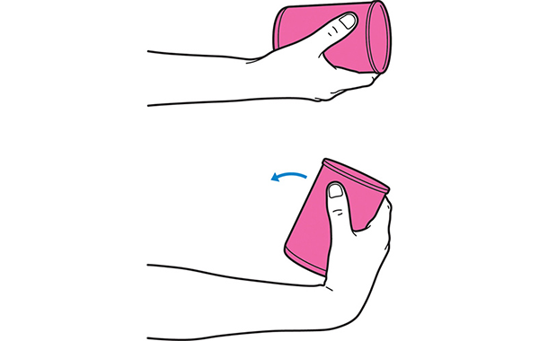 Wrist lift exercise with palm up 