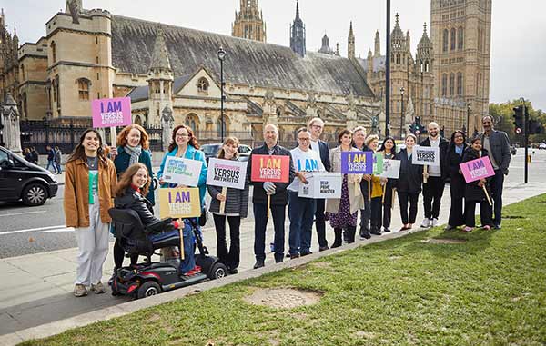 Campaigners Outside Westminster