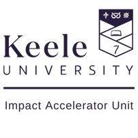 Logo which reads "Keele University Impact Accelerator Unit"