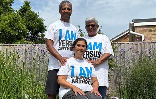 Meeta and her family in their garden
