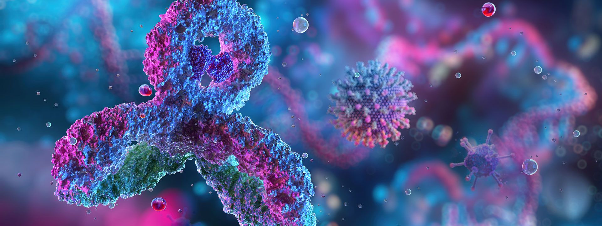 T cells proteins under electron microscope