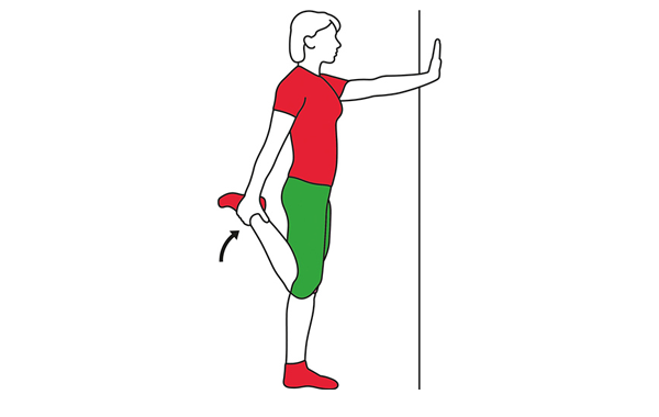 One leg quad stretch