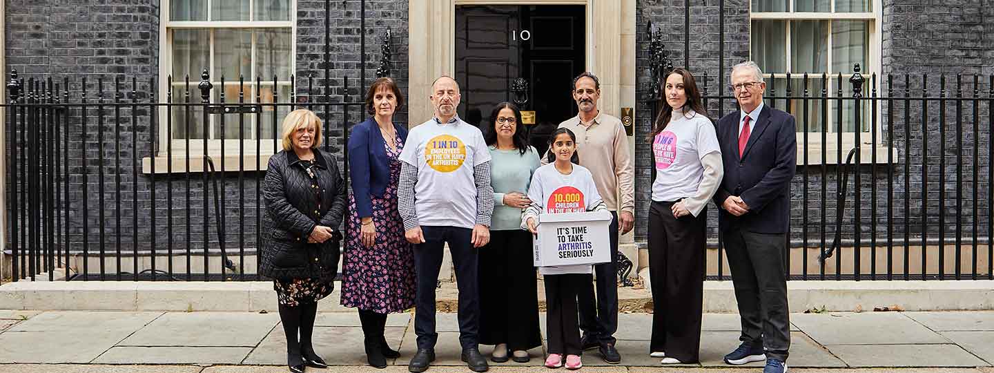 Arthritis UK at No. 10 Campaign Hand In 