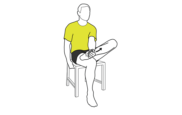Sitting plantar fascia stretch